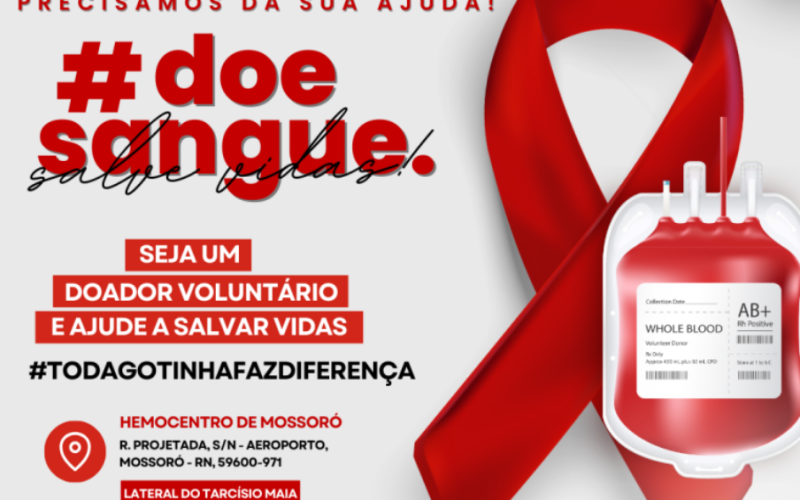Entidades estudantis da UFERSA promovem doação de sangue em Mossoró