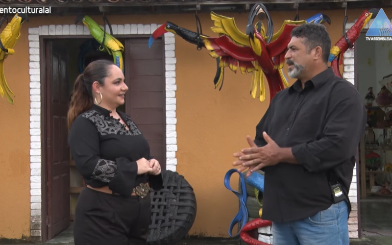 Momento Cultural com Marcelo Fortunato, o artesão dos pneus decorados