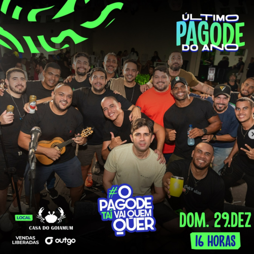 “O Pagode Taí Vai Quem Quer” é atração da casa do Goiamum neste domingo (29)