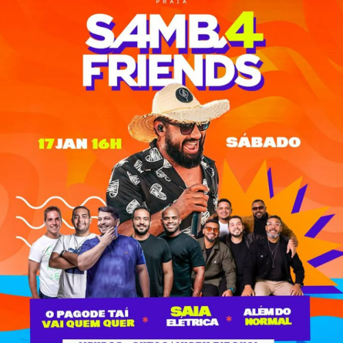 Saia Elétrica promete agitar o SAMBA4FRIENDS neste final de semana