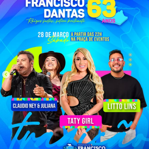 Taty Girl é atração confirmada na tradicional Festa de Francisco Dantas no próximo dia 28