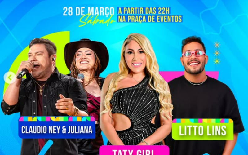 Taty Girl é atração confirmada na tradicional Festa de Francisco Dantas no próximo dia 28