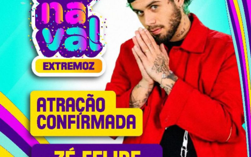 Zé Felipe é atração confirmada do Carnaval de Extremoz 2026; Confira a programação completa