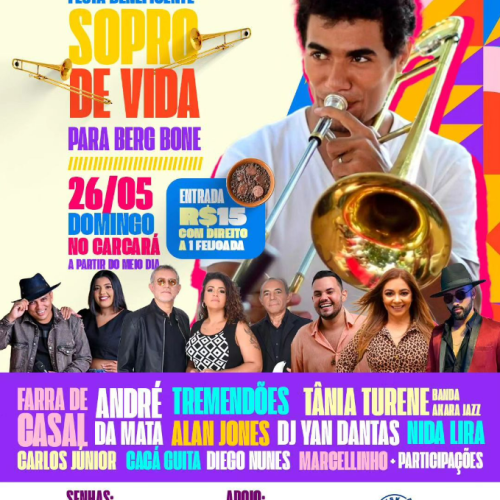 Artistas Mossoroenses realizam show beneficente para o músico Berg Bone no dia 26 de maio