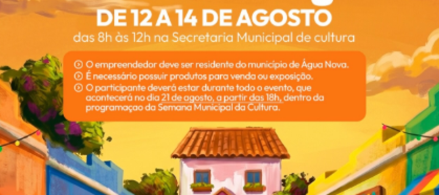 Feirinha da Carapuça abre inscrições para empreendedores da região de Água Nova/RN