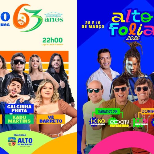 Alto do Rodrigues lança programação do Alto Folia 2026 e da Festa de emancipação