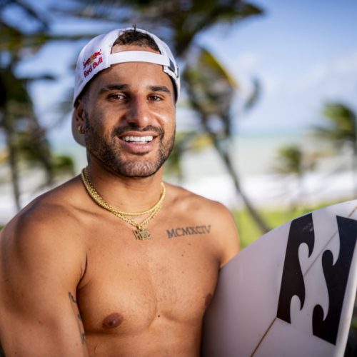 Italo Ferreira poses for a portrait in Baia Formosa, Brazil on July 05, 2023 // Marcelo Maragni / Red Bull Content Pool // SI202307120141 // Usage for editorial use only //