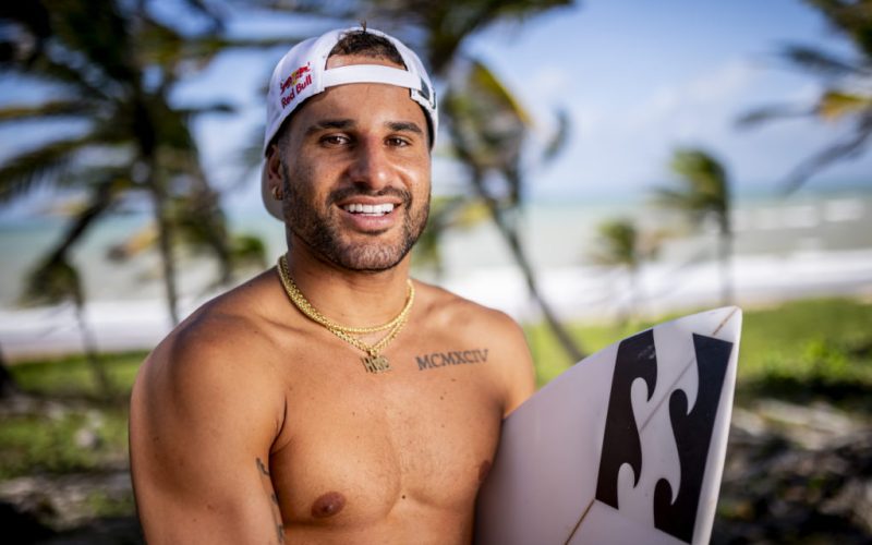 Italo Ferreira poses for a portrait in Baia Formosa, Brazil on July 05, 2023 // Marcelo Maragni / Red Bull Content Pool // SI202307120141 // Usage for editorial use only //