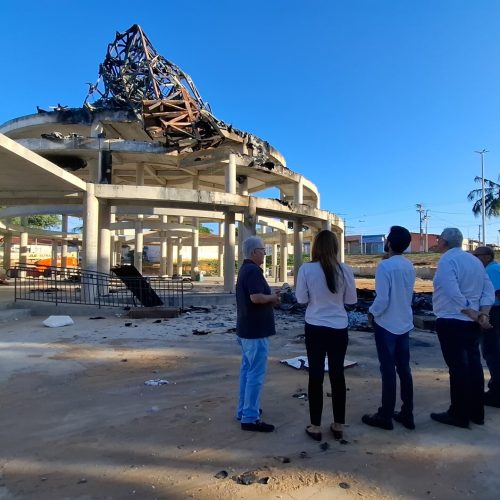 Prefeitura realiza vistoria técnica na obra da estátua de N. Sra. de Fátima