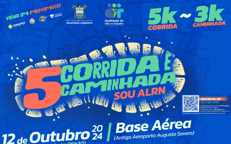 5ª Corrida e Caminhada Sou ALRN está com as inscrições abertas; Veja como participar