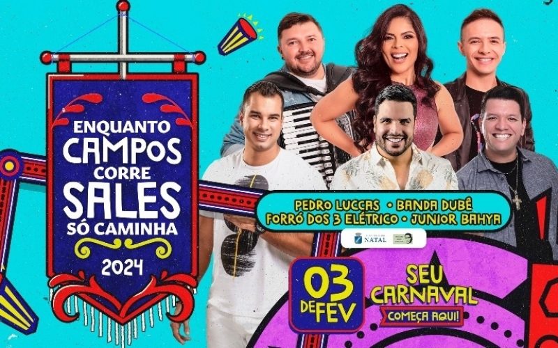 Bloco “Enquanto Campos Corre, Sales Só Caminha” anuncia quatro atrações