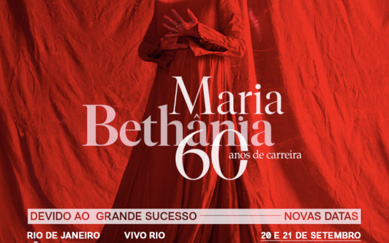 Maria Bethânia anuncia novos shows em São Paulo, Rio de Janeiro e Salvador