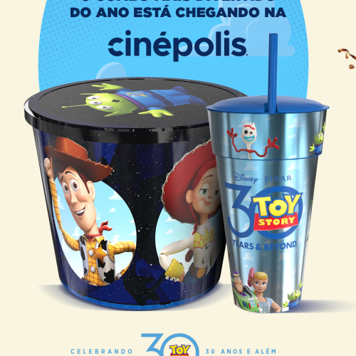 Cinépolis anuncia combo especial em comemoração aos 30 anos do filme Toy Story