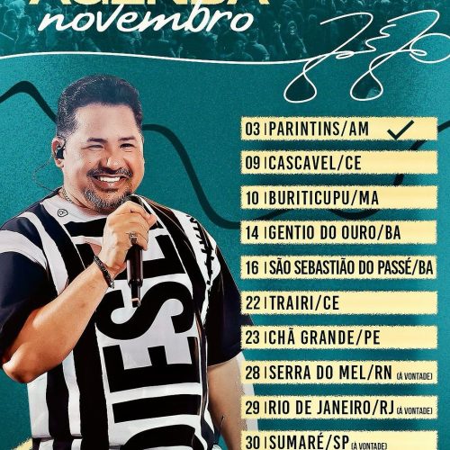 Com agenda lotada em novembro, Zezo Potiguar confirma show na cidade de Serra do Mel