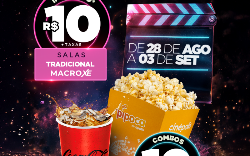 Cinépolis participa de Semana do Cinema com ingressos e combos a partir de R$ 10