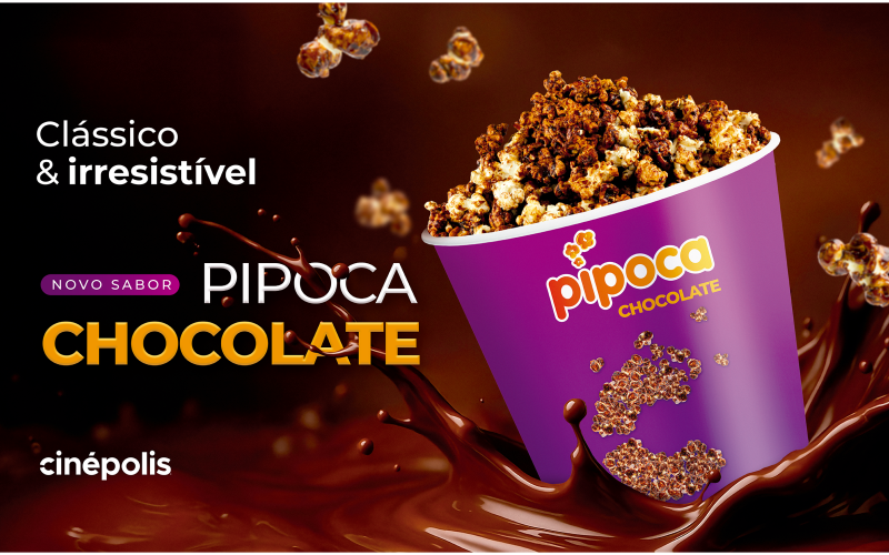 Cinépolis lança novo sabor pipoca chocolate; Novidade está disponivel a partir do dia 17