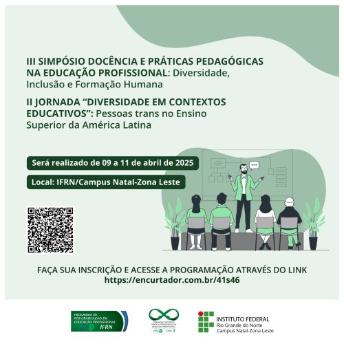 IFRN/ZL recebe evento sobre gênero, ensino, diversidade e inovação pedagógica em abril