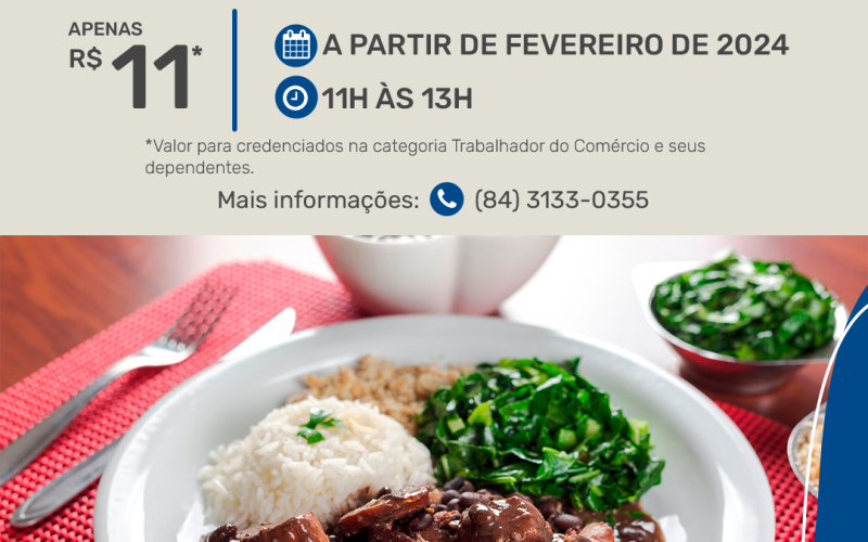 Sesc Zona Norte vai contar com Feijoada todas as sextas, a partir do dia 02 de fevereiro