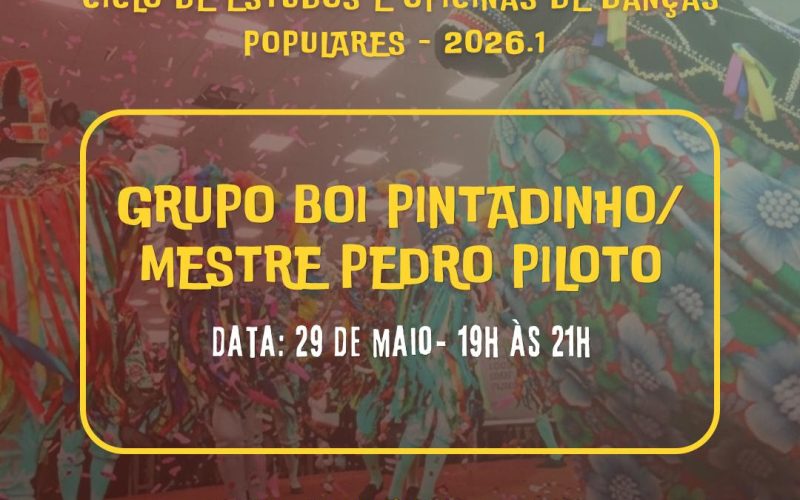 Último encontro do Projeto Chão de Saberes 2026.1 acontece nesta sexta (29)