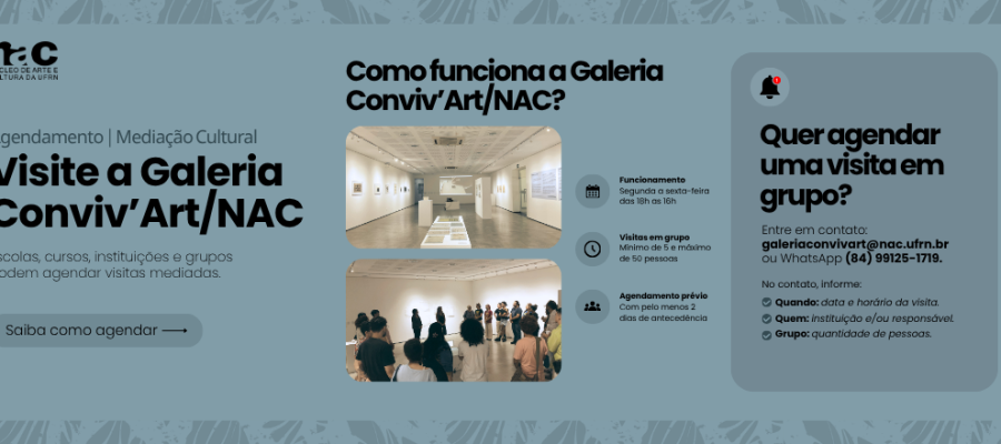 Saiba como levar seu grupo para conhecer a Galeria Conviv’Art/NAC