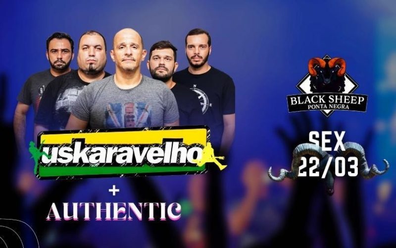 Banda Uskaravelho faz show nesta sexta (22) na Black Sheep Ponta Negra