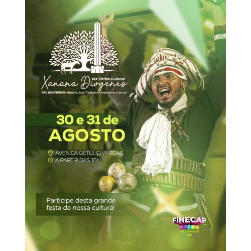 Vitrine Cultural Xanana Diógenes começa nesta sexta (30) em Pau dos Ferros